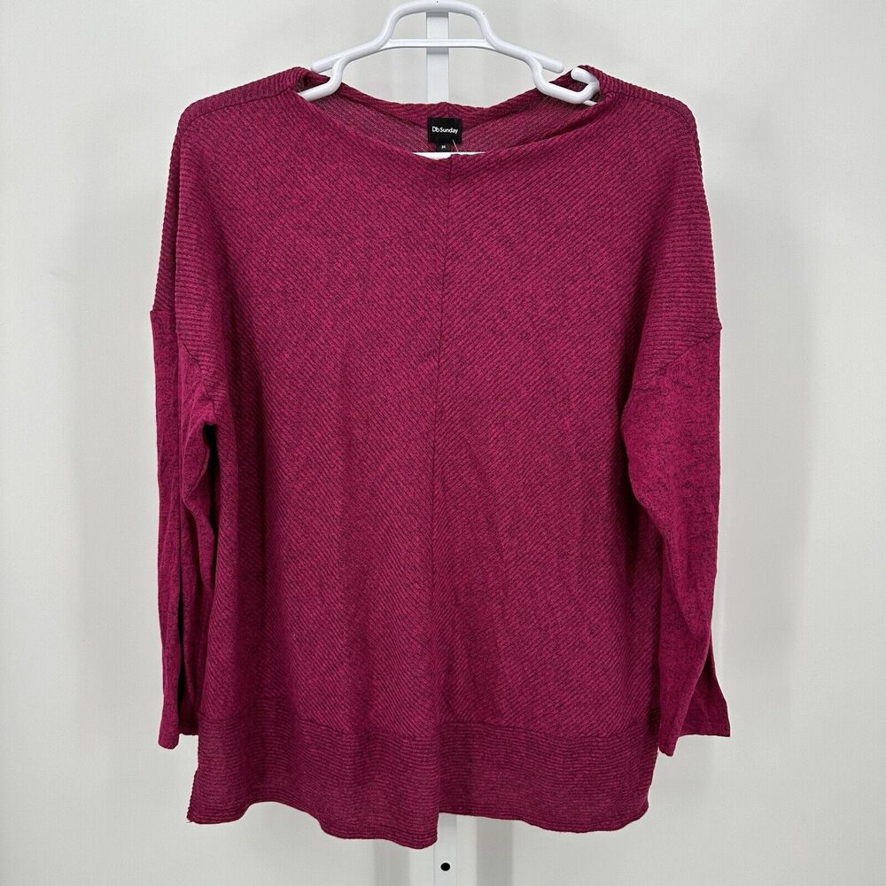Dressbarn Db Sunday Sweater Plus Size 3X Women's Pink Boat Neck Pullover Stretch